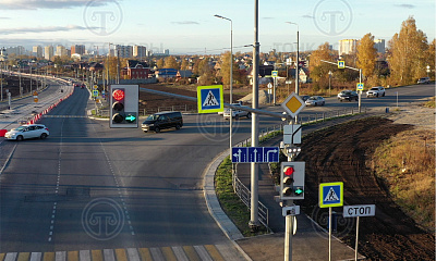 Поставка в город Верхняя Пышма, Успенский проспект, светофорных опор ОГСГ, ОСФГ